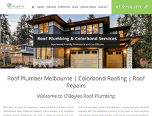 Tablet Screenshot of oboylesroofing.com.au